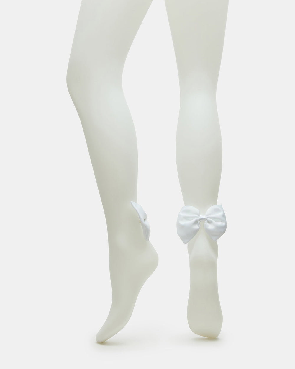 BRIDAL BOW TIGHTS Sheer White Women's Footed Tights | Steve Madden US