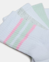 5 PACK STRIPED SOCKS White Multi Women's Stripe Athletic Socks | Steve Madden Sale