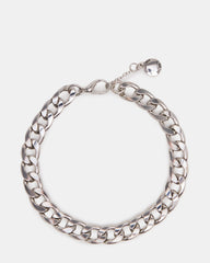 LINK CHAIN ANKLET Silver Women's | Steve Madden on Sale