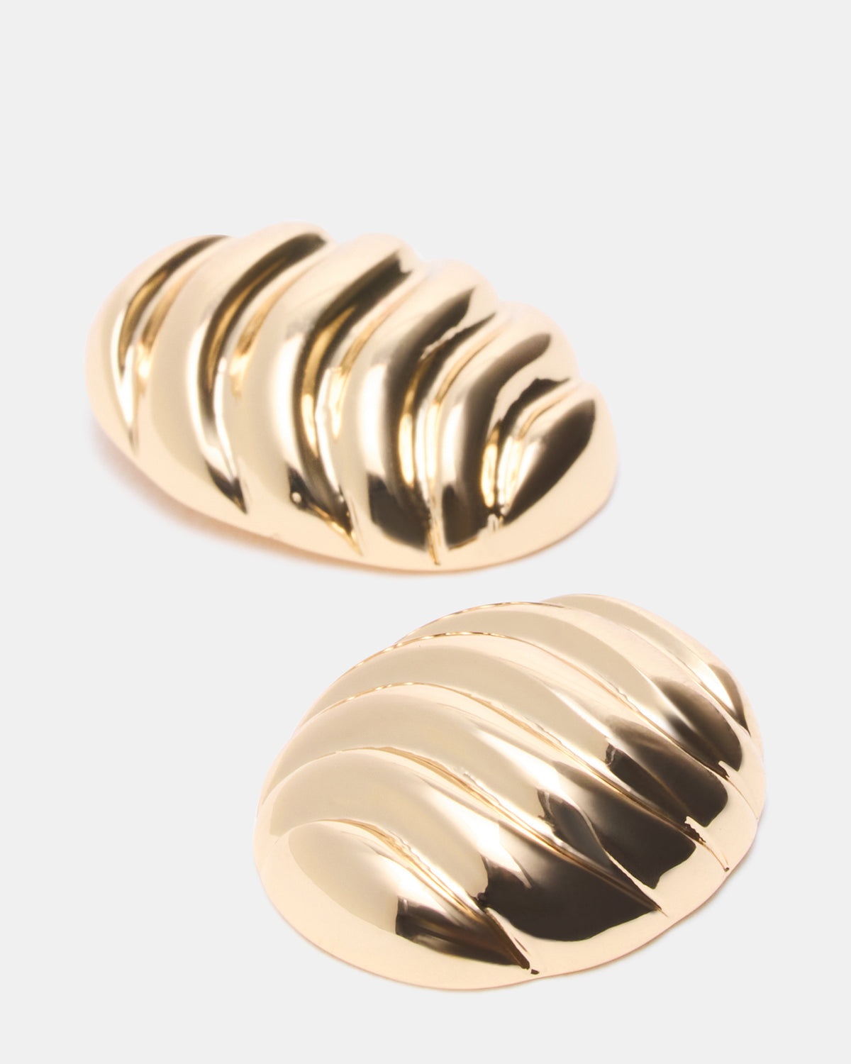 GROOVED CIRCULAR STUD EARRINGS GOLD Women's Sculpted Grooved Stud Earrings | Steve Madden discount