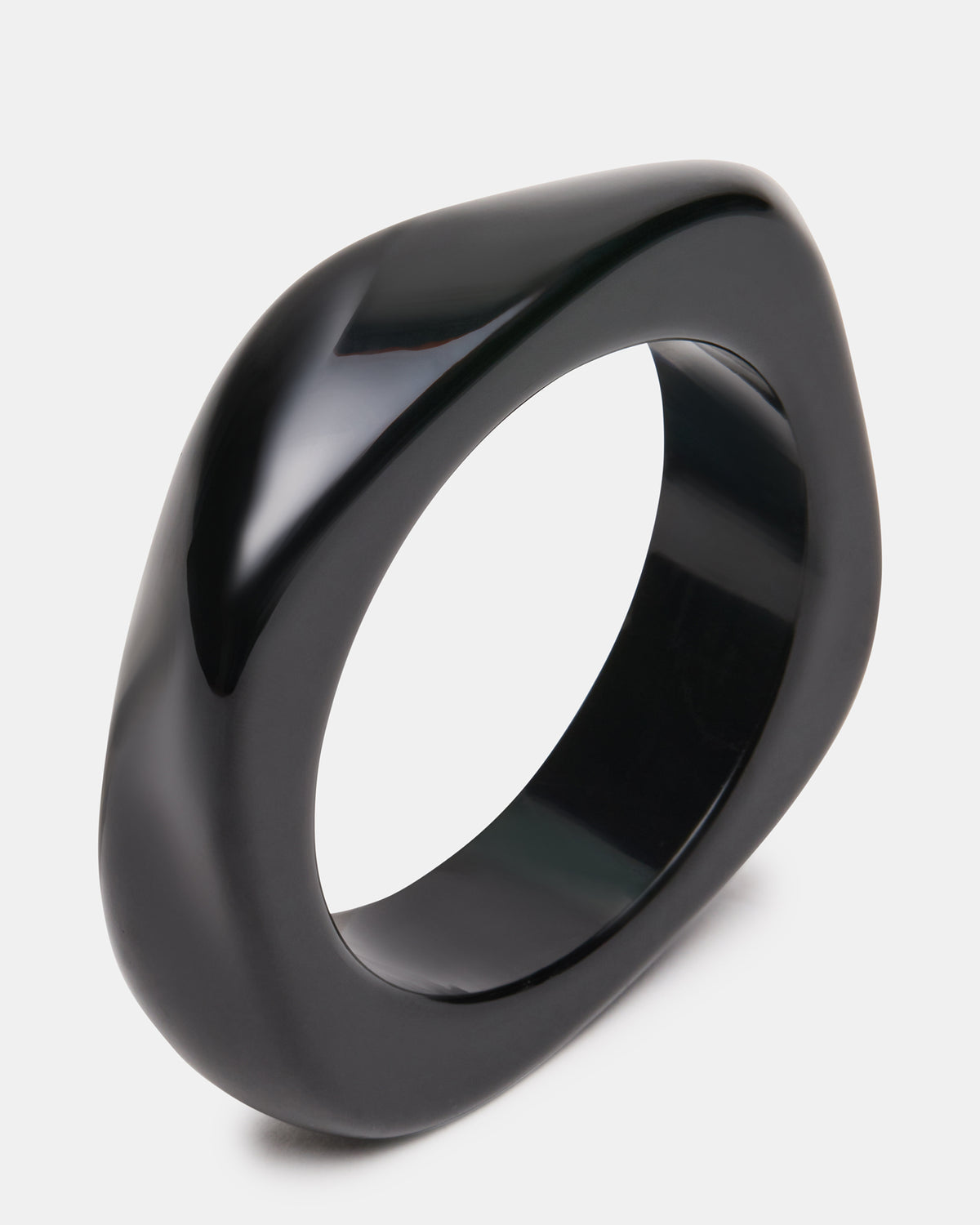 CURVED RETRO BRACELET Black Women's Bangle Bracelet | Steve Madden outlet