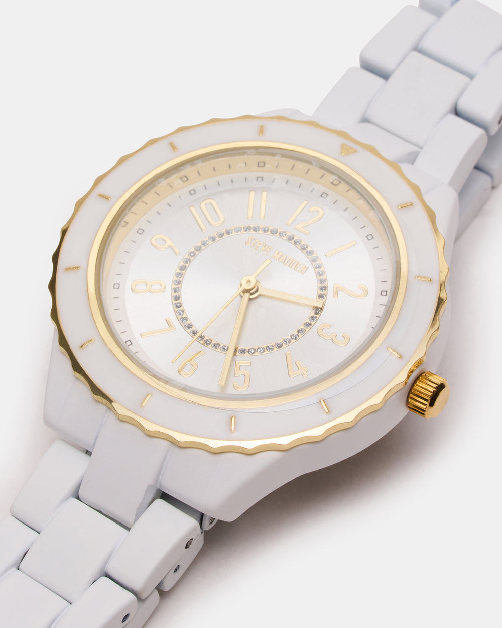 WOMEN'S STAINLESS STEEL WATCH White Women's Watch | Steve Madden outlet