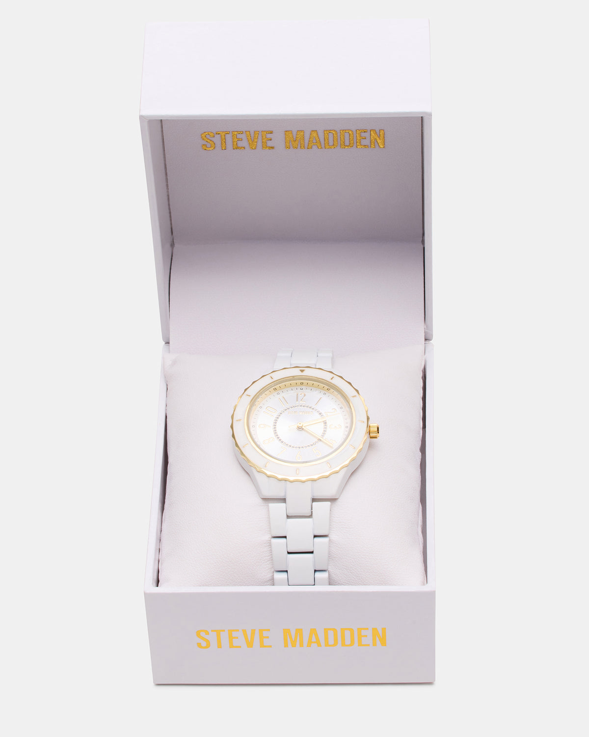 WOMEN'S STAINLESS STEEL WATCH White Women's Watch | Steve Madden outlet
