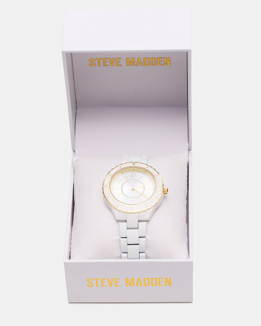 WOMEN'S STAINLESS STEEL WATCH White Women's Watch | Steve Madden outlet