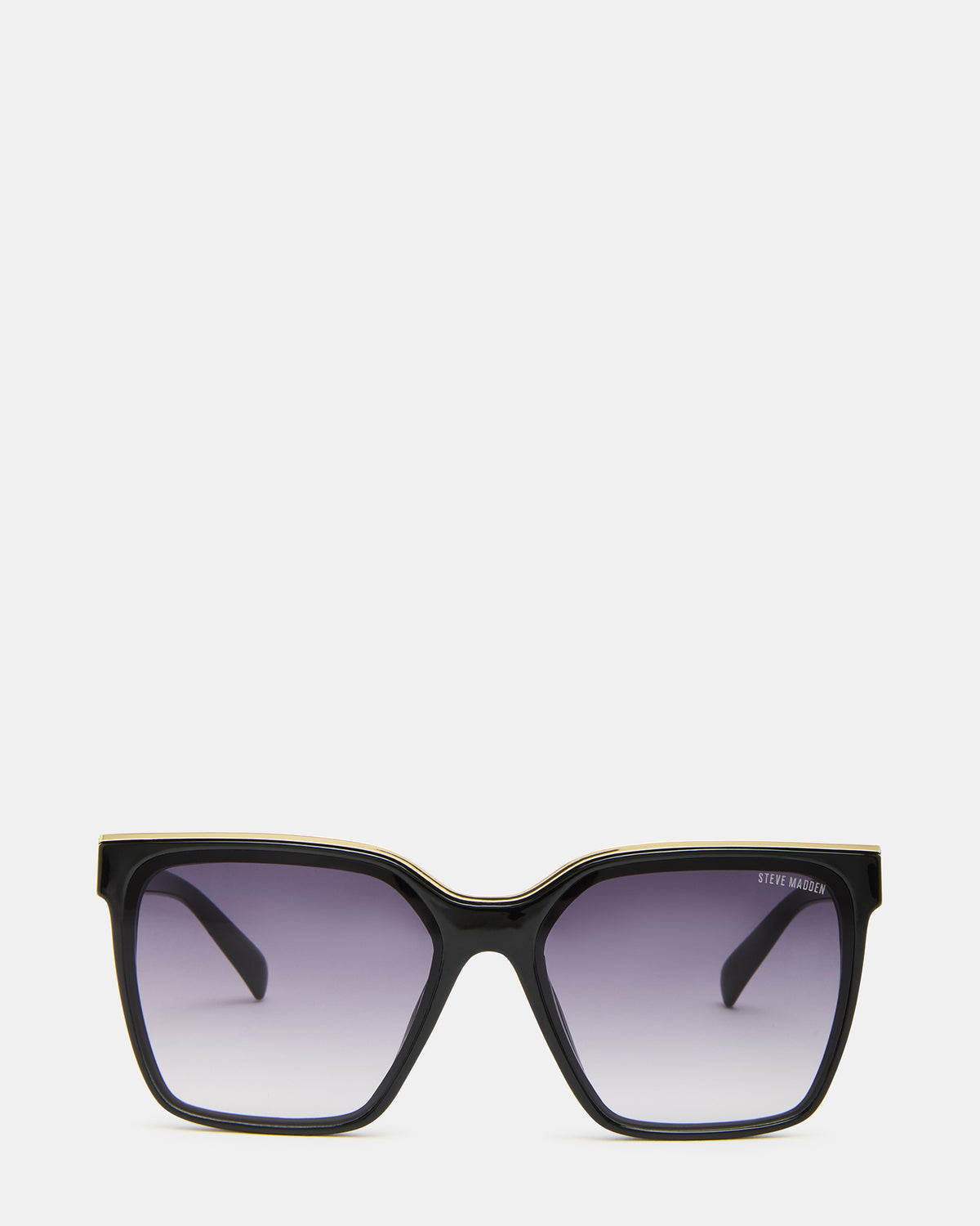 AXTON Black/Gold Opaque Shiny Gold Smoke Gradient Lens Sunglasses | Steve Madden discount