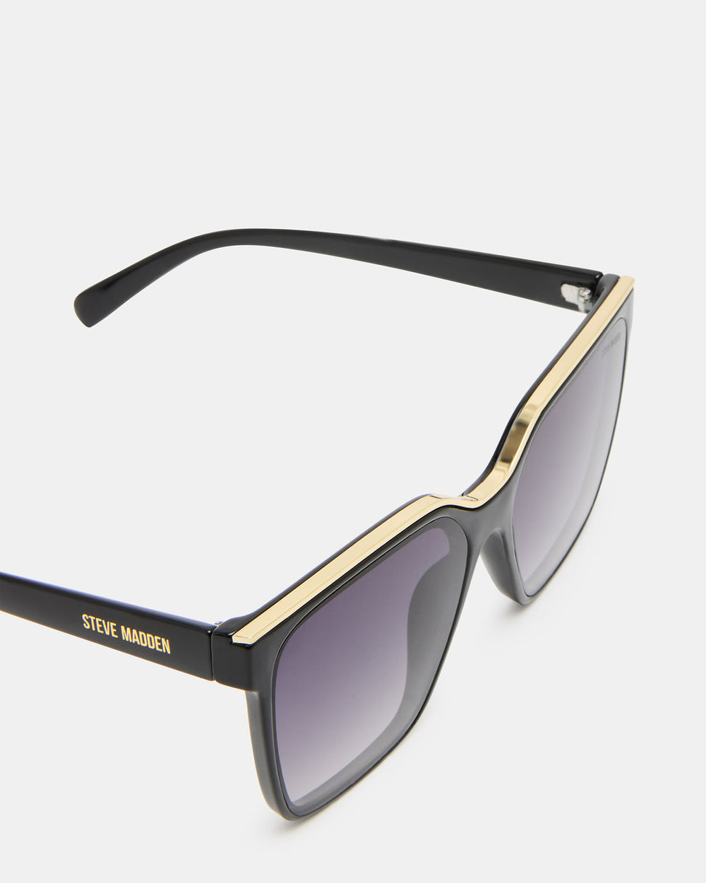 AXTON Black/Gold Opaque Shiny Gold Smoke Gradient Lens Sunglasses | Steve Madden discount