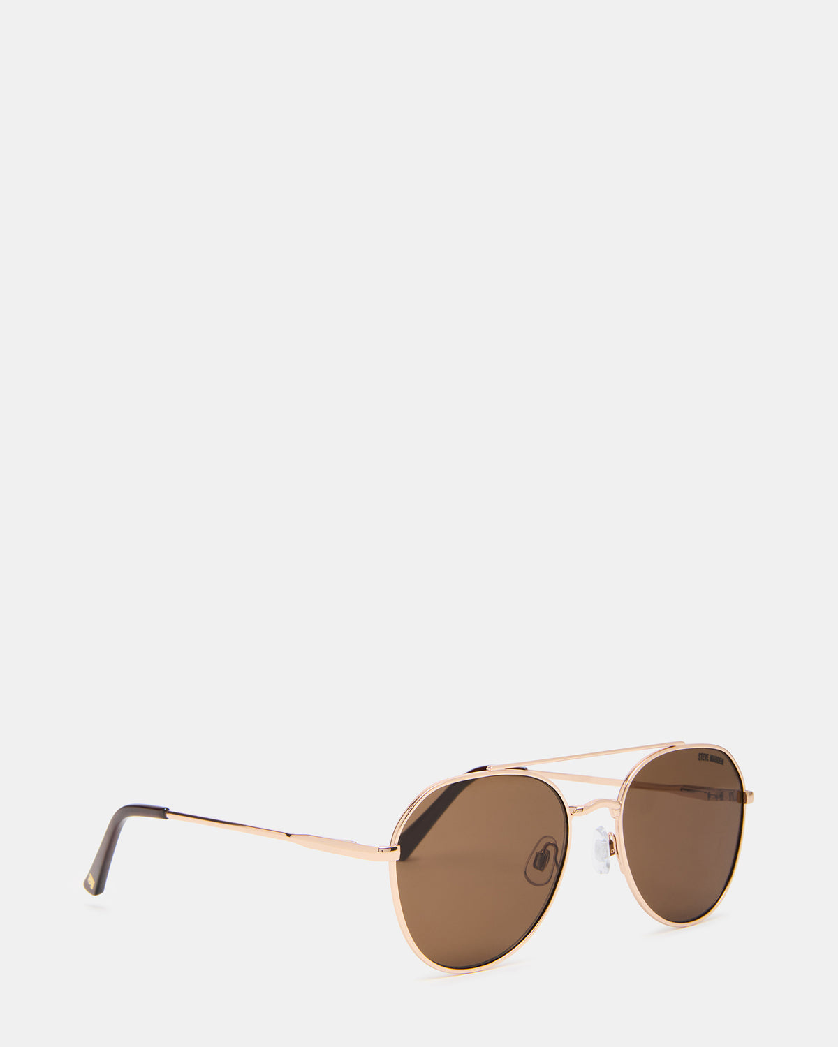 AYDIN Gold Solid Brown Gold Frame Sunglasses | Steve Madden online