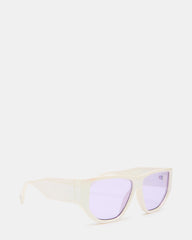 NICKO Off-White Iridescent Opaque Sunglasses | Steve Madden near me