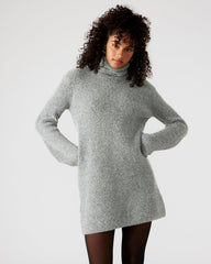 ABBIE Sweater Dress Grey | Mini Turtleneck Flared Sleeve Dress | Steve Madden online