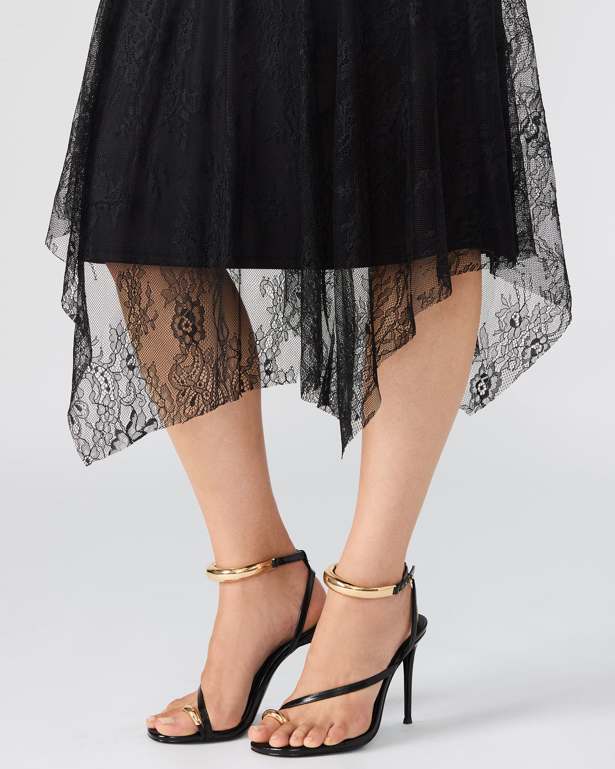 SILAS Black Long-Sleeved Mesh Lace Overylay Flowy Women's Dress | Steve Madden near me
