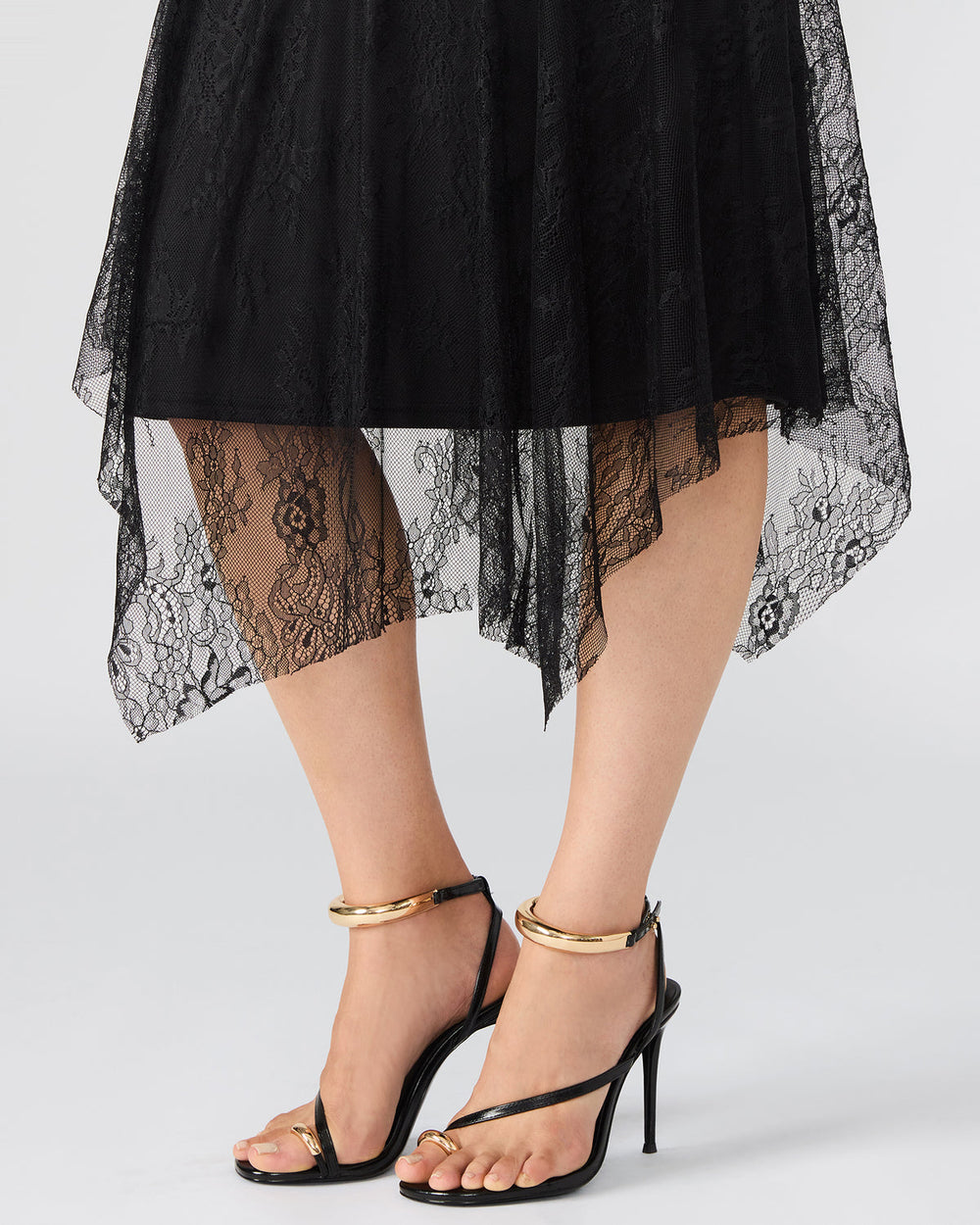 SILAS Black Long-Sleeved Mesh Lace Overylay Flowy Women's Dress | Steve Madden near me
