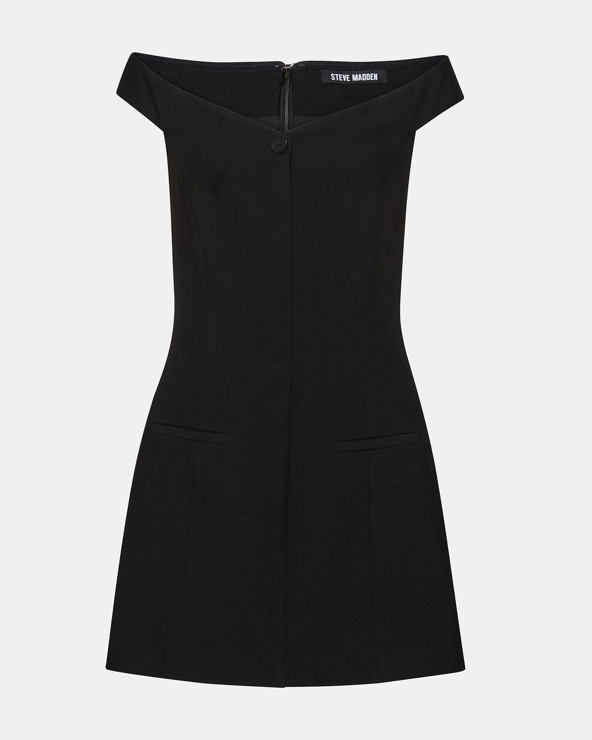 YANA Black Off-The-Shoulder Pleated Women's Dress | Steve Madden online