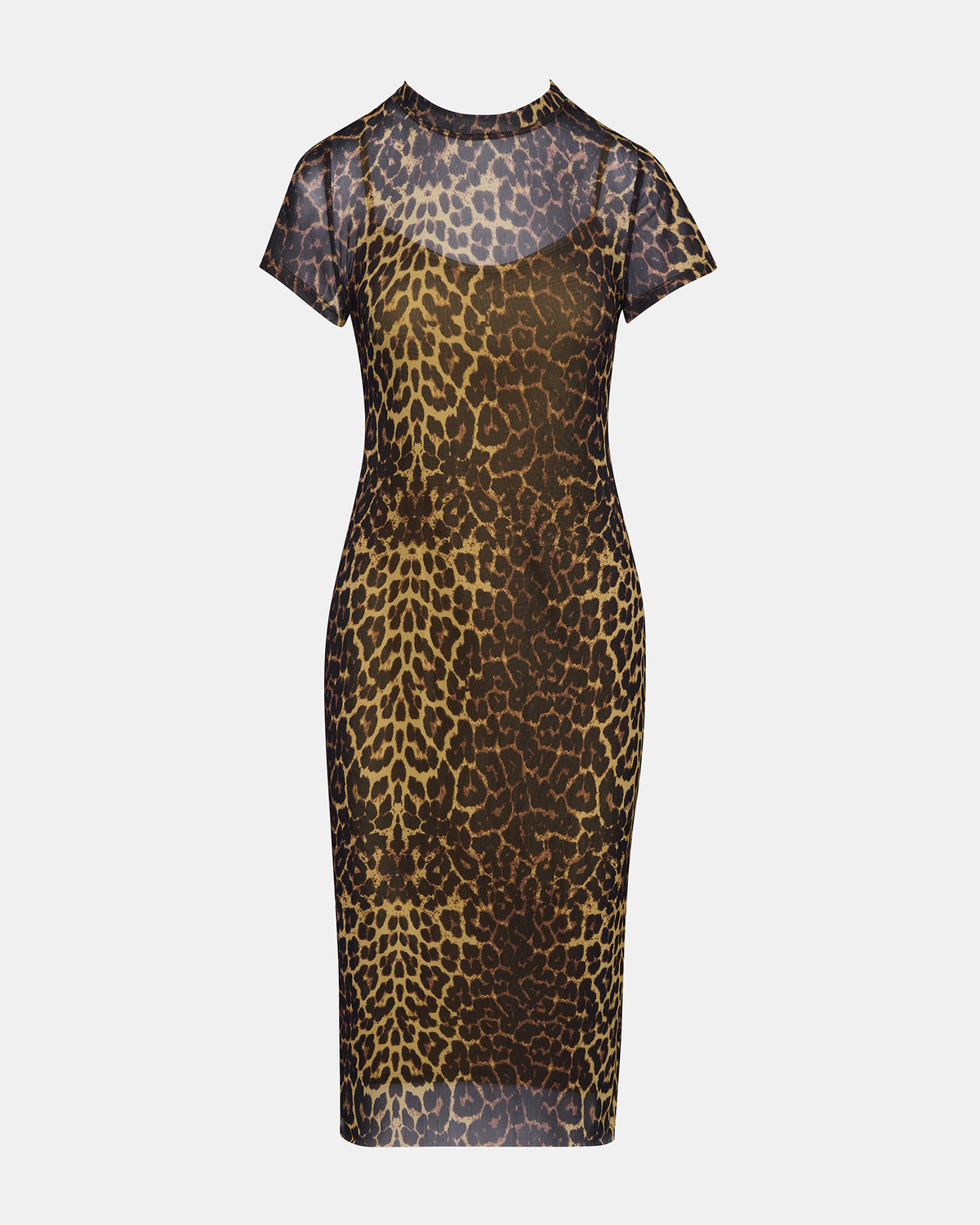 HAILEE Hot Sports Print Mesh Short-Sleeved Bodycon Women's Dress | Steve Madden US