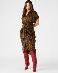 TORI Leopard Button Up Collared Midi Dress | Steve Madden online