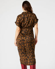 TORI Leopard Button Up Collared Midi Dress | Steve Madden online