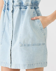 ROBBIE Aruba Blue Denim Zip-Up Collared Women's MinI Dress | Steve Madden online