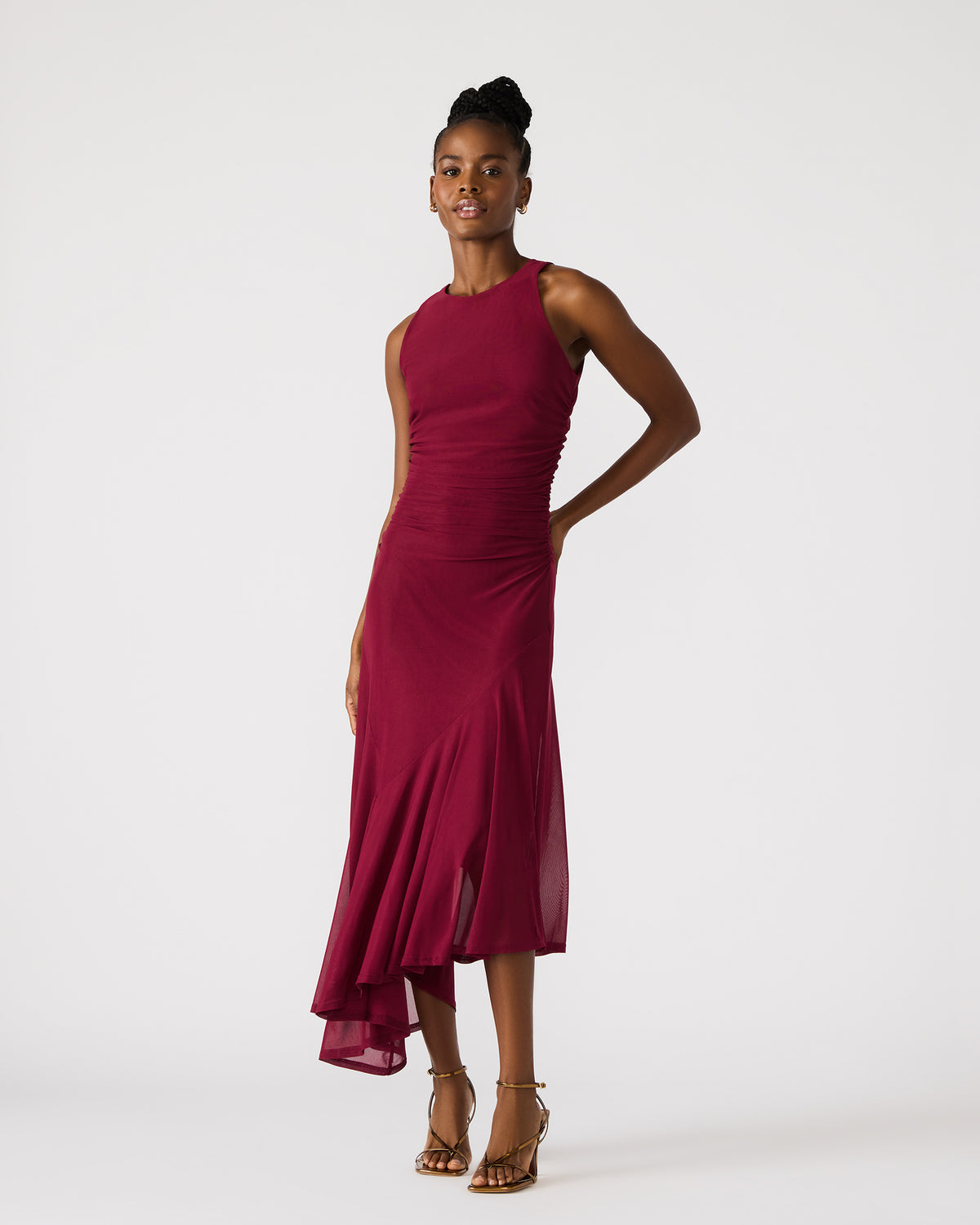LANEY Red Women's Sleeveless Flowy Dress | Steve Madden for Sale