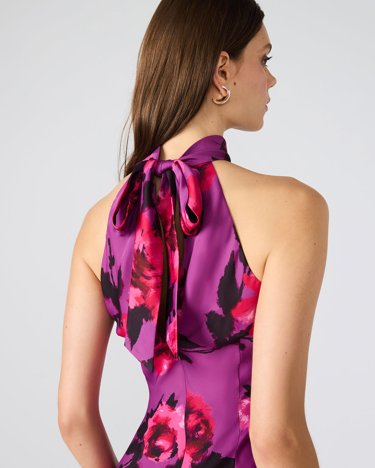LARA Rosette Pink Halter Mini Floral Print Women's Dress | Steve Madden on Sale