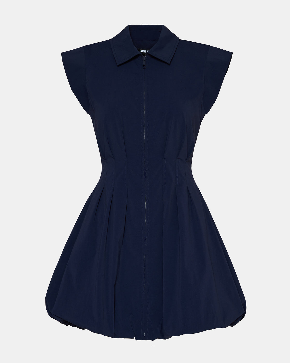 DYANNE Marine Women's Zip-Front Bubble-Hem Dress | Steve Madden online