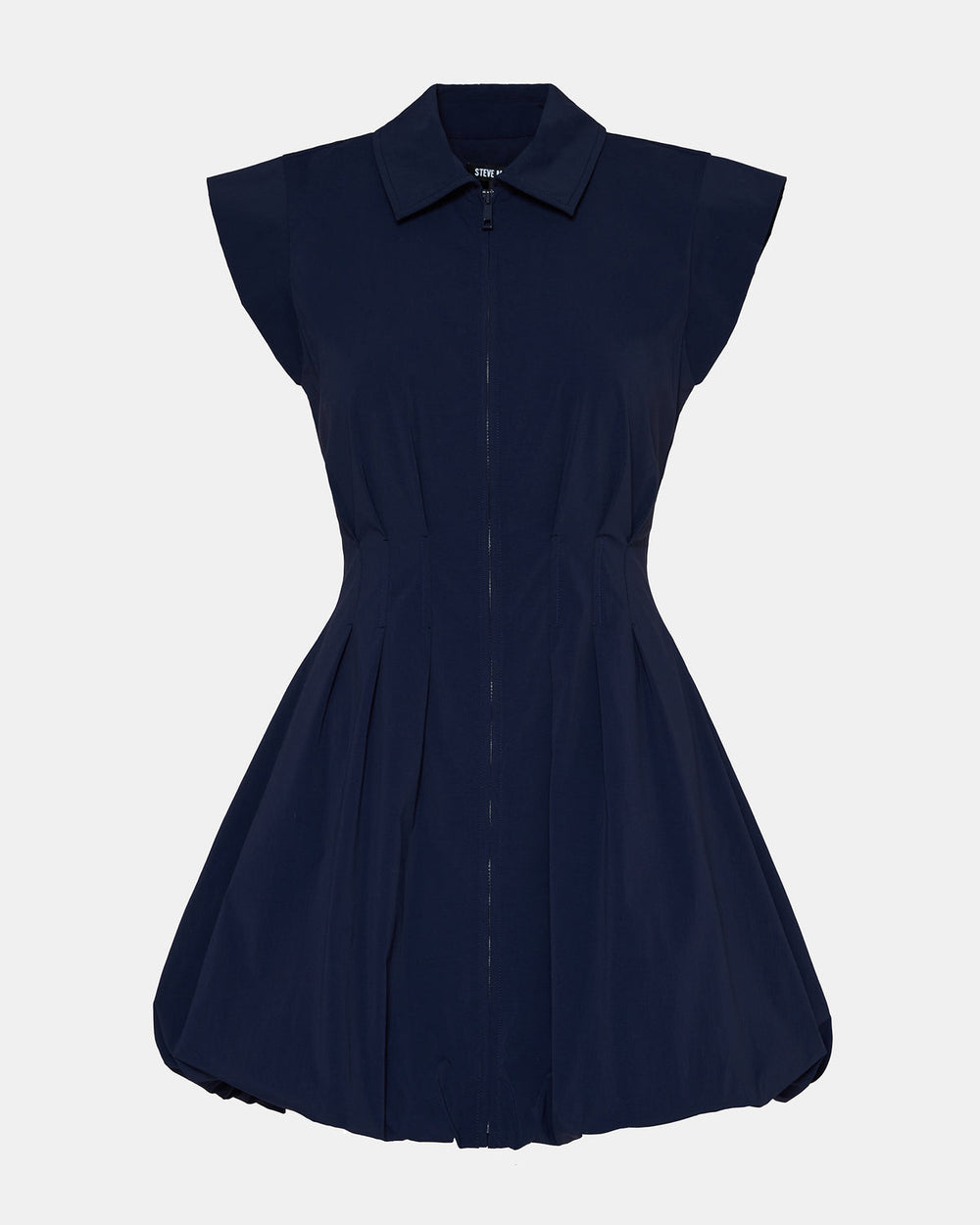 DYANNE Marine Women's Zip-Front Bubble-Hem Dress | Steve Madden online