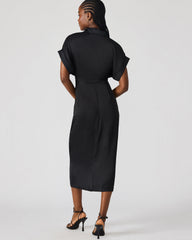 TORI Black Button Up Collared Midi Dress | Steve Madden outlet