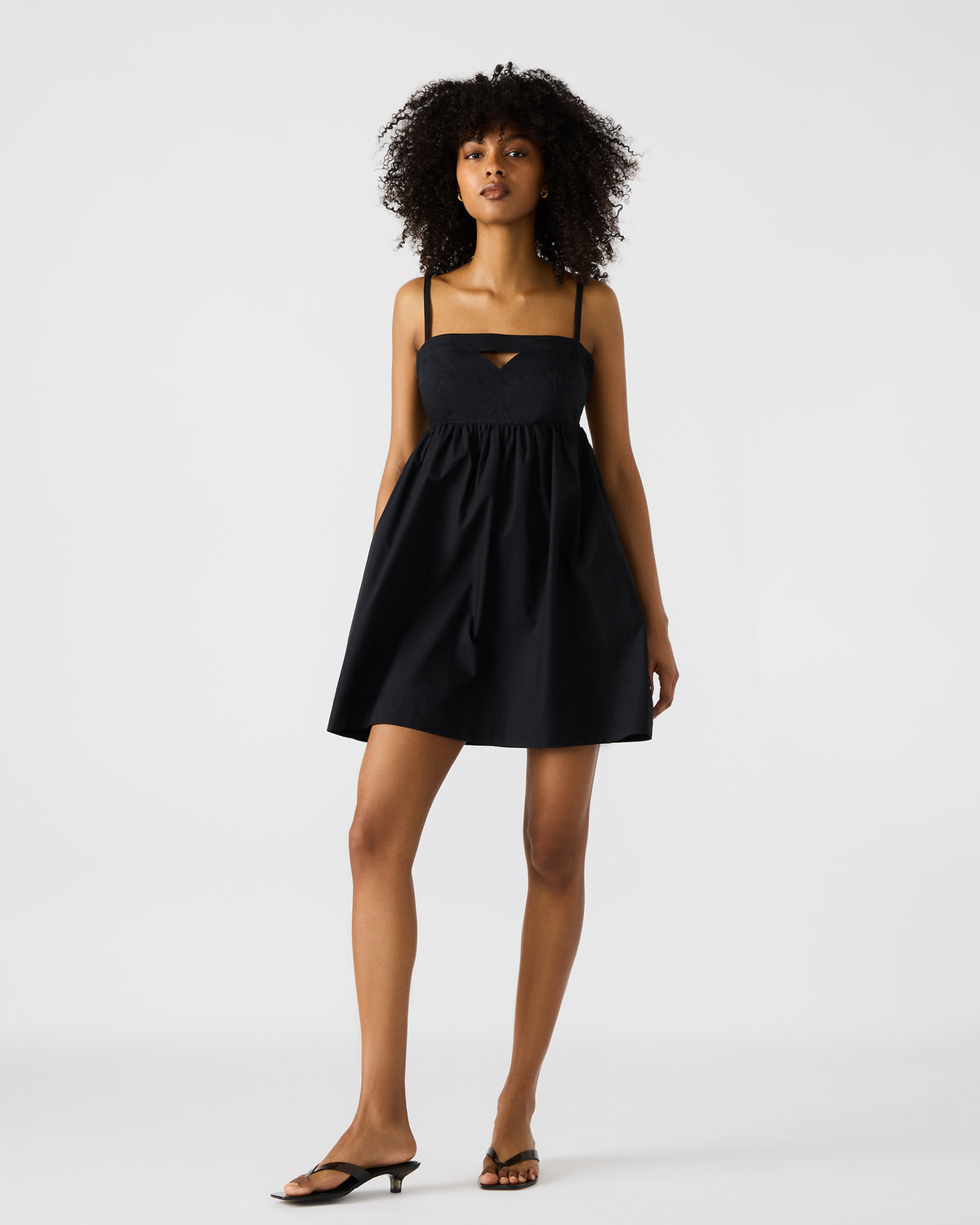 MEADOW Black Mini Cut-Out Flowy Dress | Steve Madden Sale