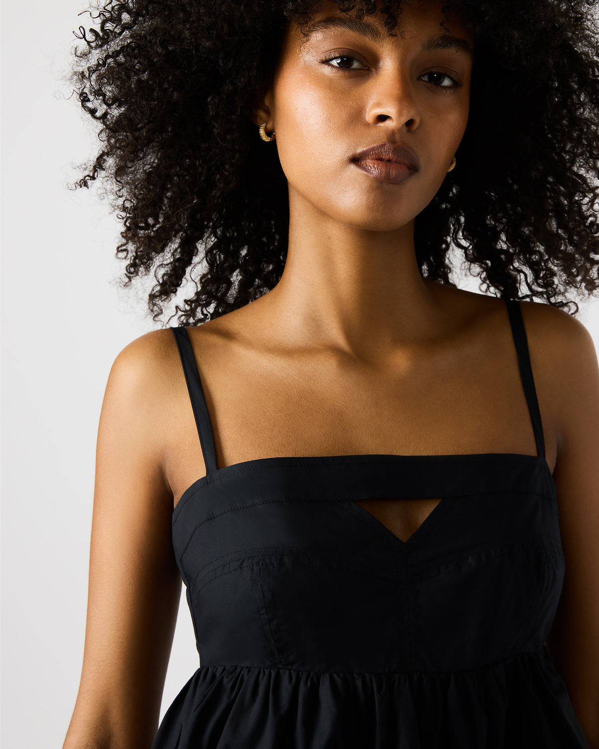 MEADOW Black Mini Cut-Out Flowy Dress | Steve Madden Sale