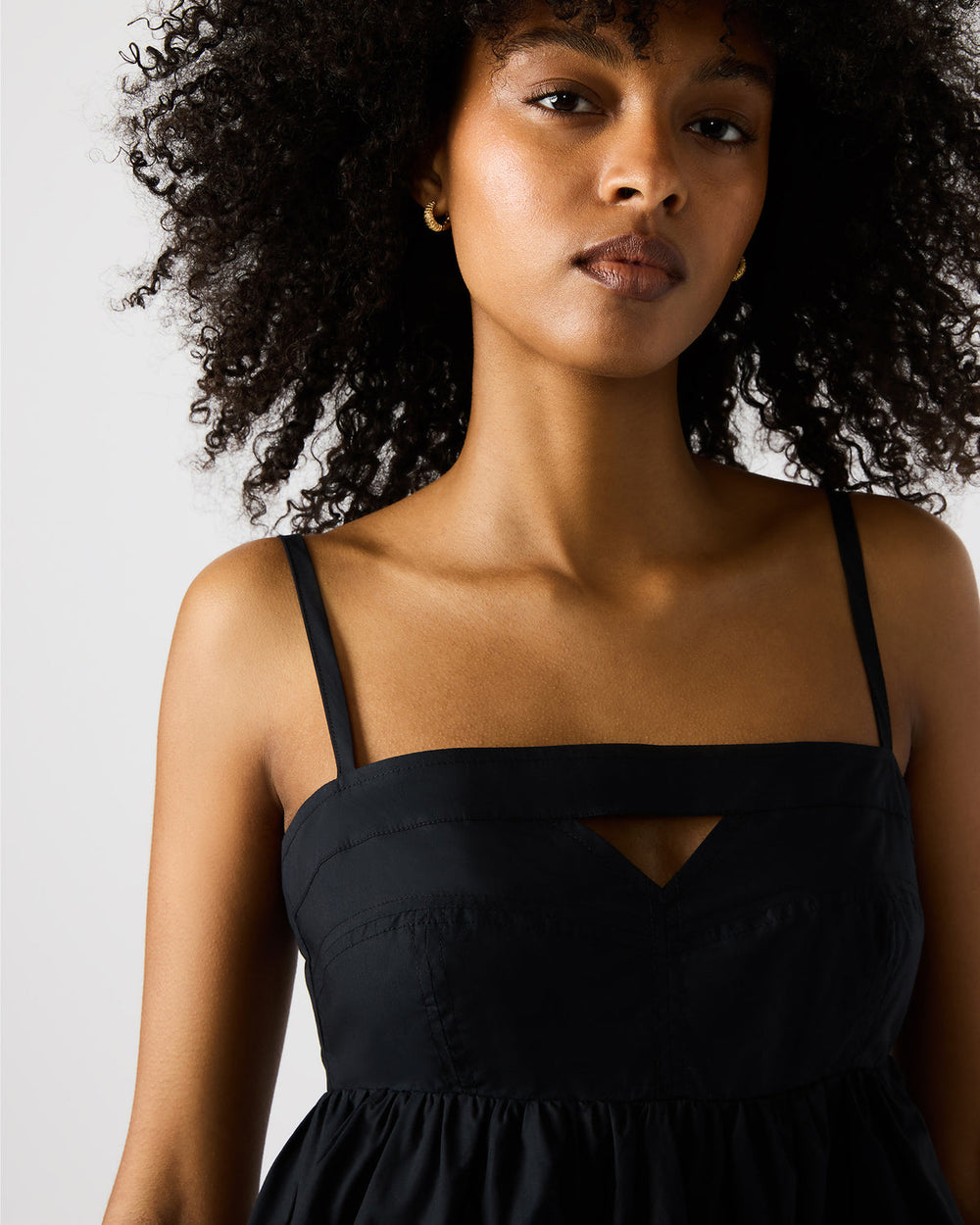 MEADOW Black Mini Cut-Out Flowy Dress | Steve Madden Sale
