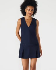 HENLEY Midnight Sleeveless V-neck Mini Pleated Women's Dress | Steve Madden on Sale