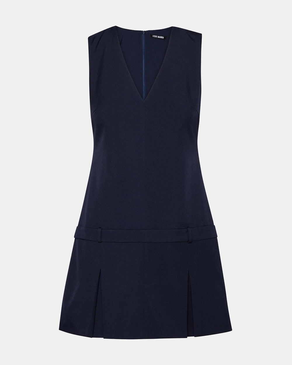 HENLEY Midnight Sleeveless V-neck Mini Pleated Women's Dress | Steve Madden on Sale