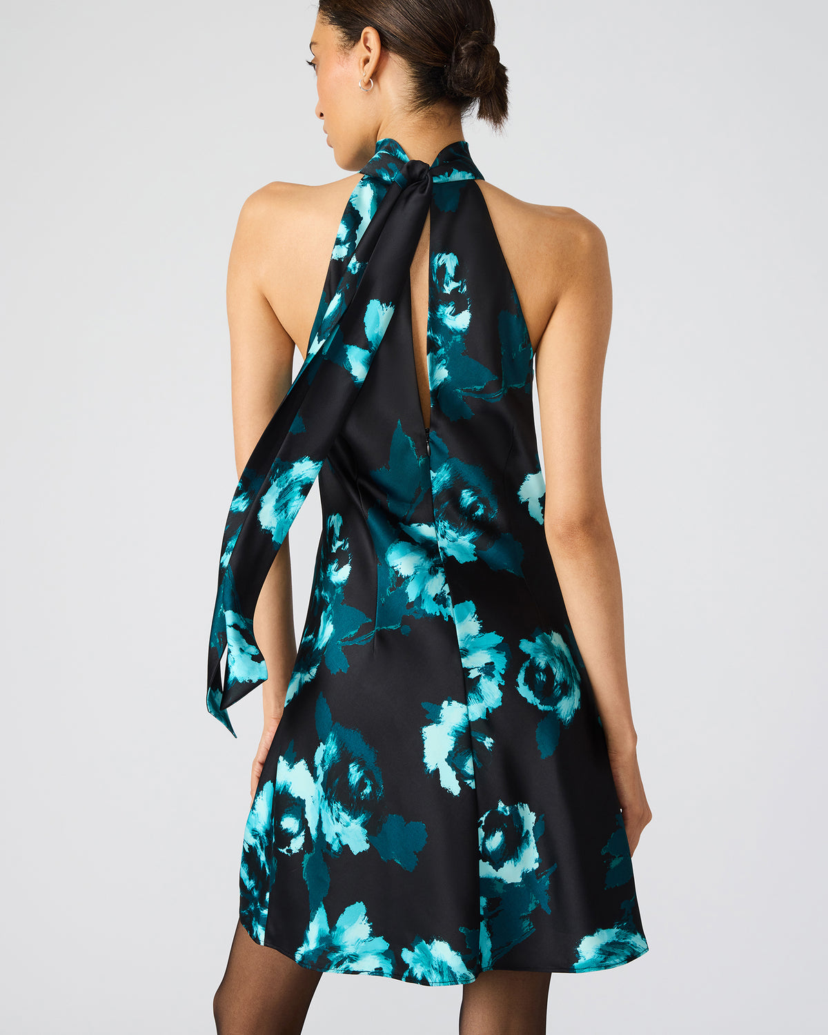 LARA Deco Rose Halter Mini Floral Print Women's Dress | Steve Madden near me
