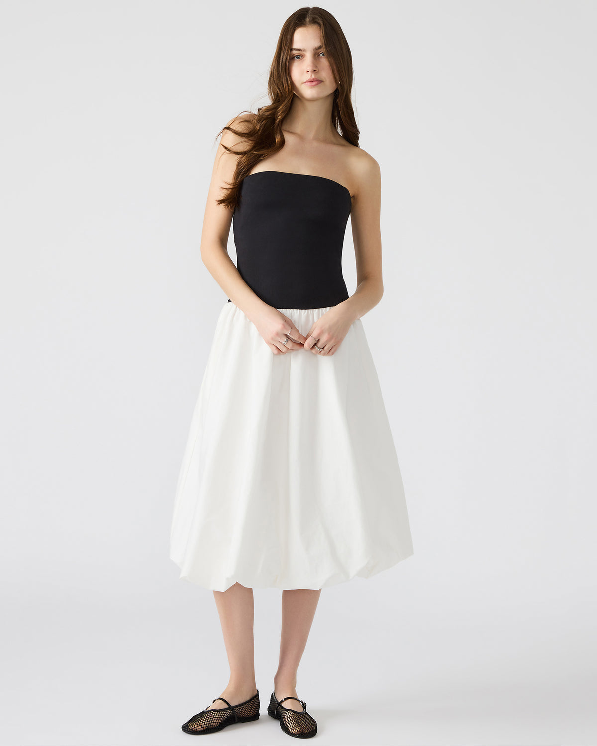 OLIVER Dress Smoke Strapless Midi Bubble Dress | Women's Dresses | Steve Madden discount