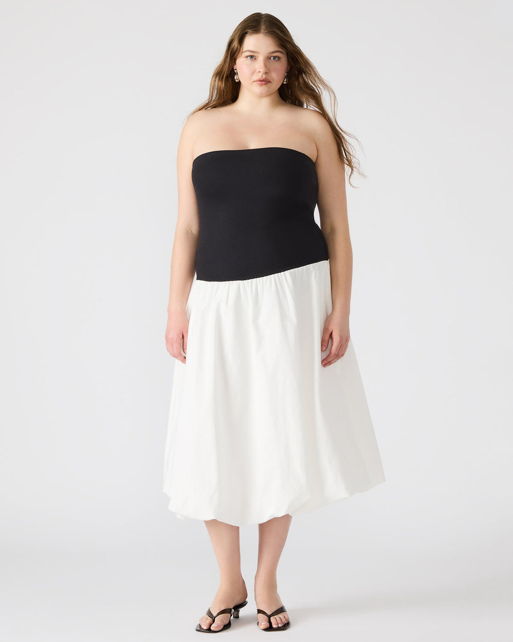 OLIVER Dress Smoke Strapless Midi Bubble Dress | Women's Dresses | Steve Madden discount