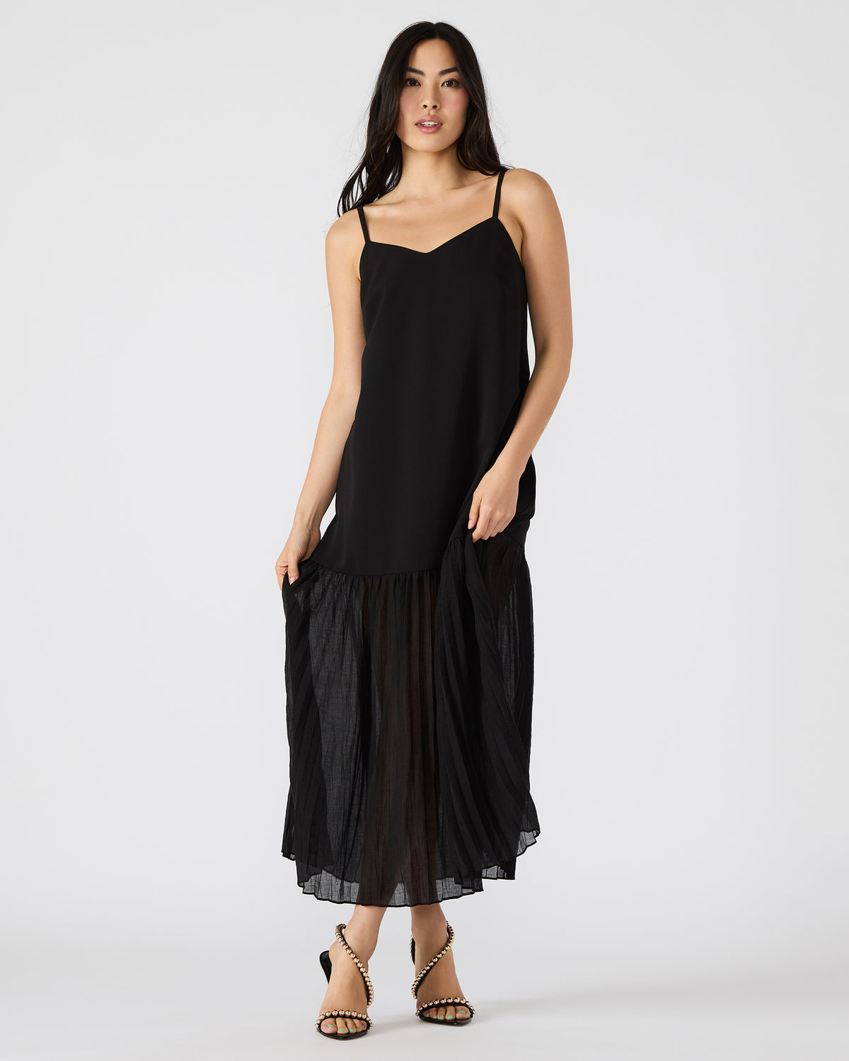 EMBER Black Flowy Sheer Maxi Women's Dress | Steve Madden for Sale