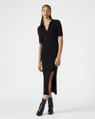 LINDY Dress Black | Collared Midi Dress | Steve Madden near me