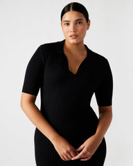 LINDY Dress Black | Collared Midi Dress | Steve Madden near me