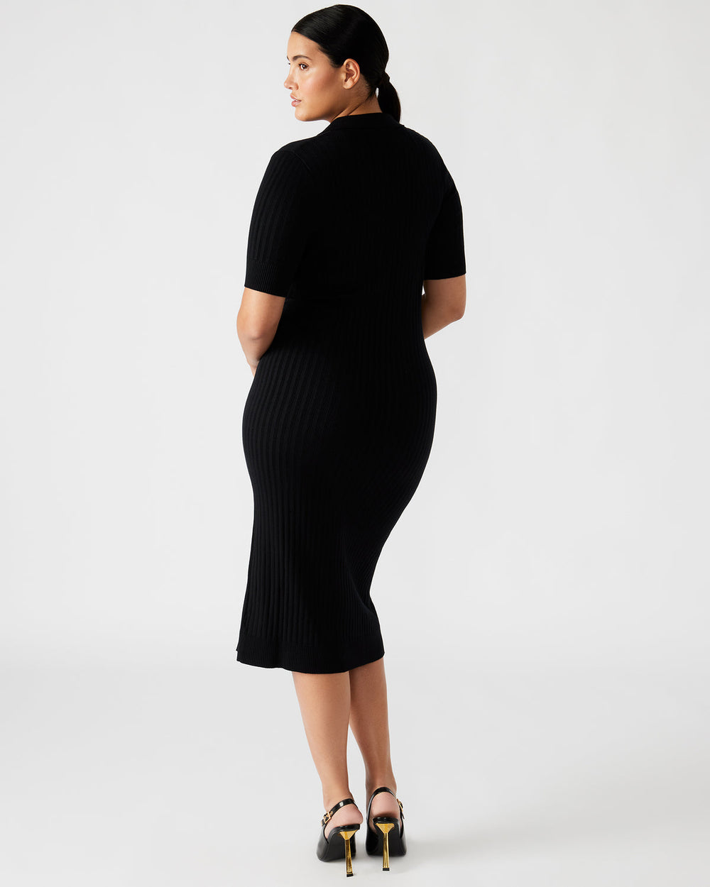 LINDY Dress Black | Collared Midi Dress | Steve Madden near me