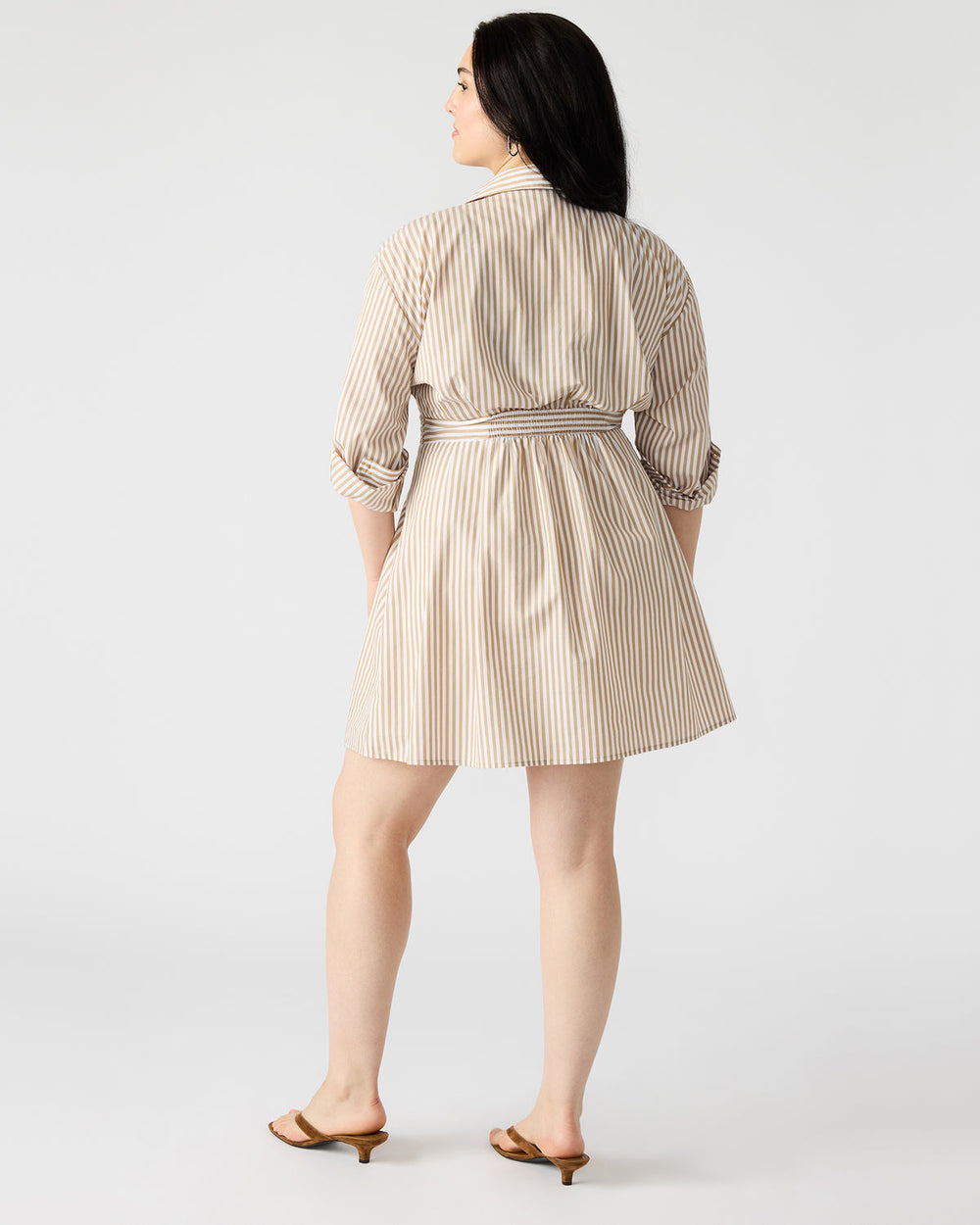 ARIA Taupe Women's Button-Up Mini Dress | Steve Madden online
