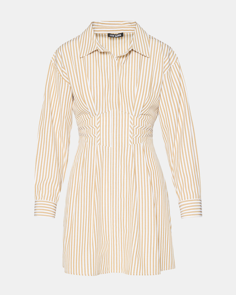 ARIA Taupe Women's Button-Up Mini Dress | Steve Madden online