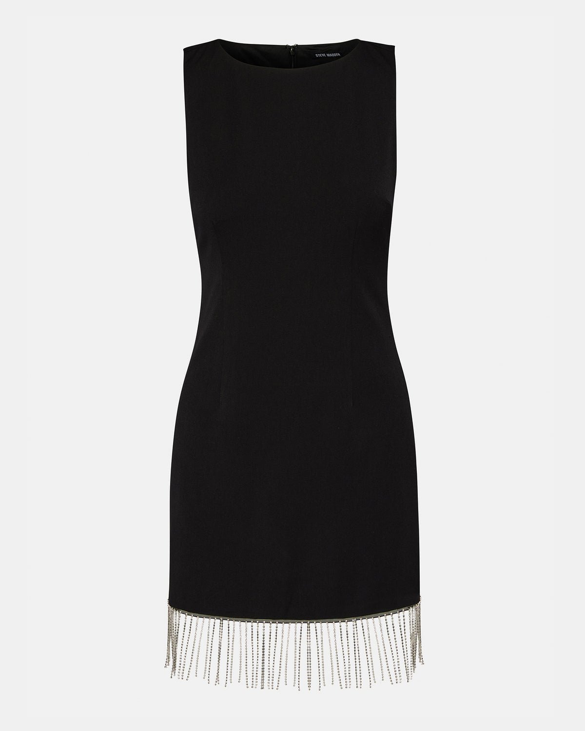 ELENORA Dress Black | Women's Sleeveless Bodycon Rhinestone Fringe Dress | Steve Madden outlet