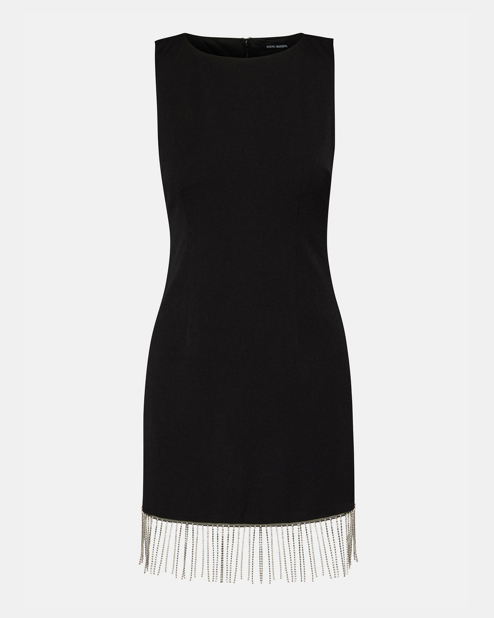 ELENORA Dress Black | Women's Sleeveless Bodycon Rhinestone Fringe Dress | Steve Madden outlet