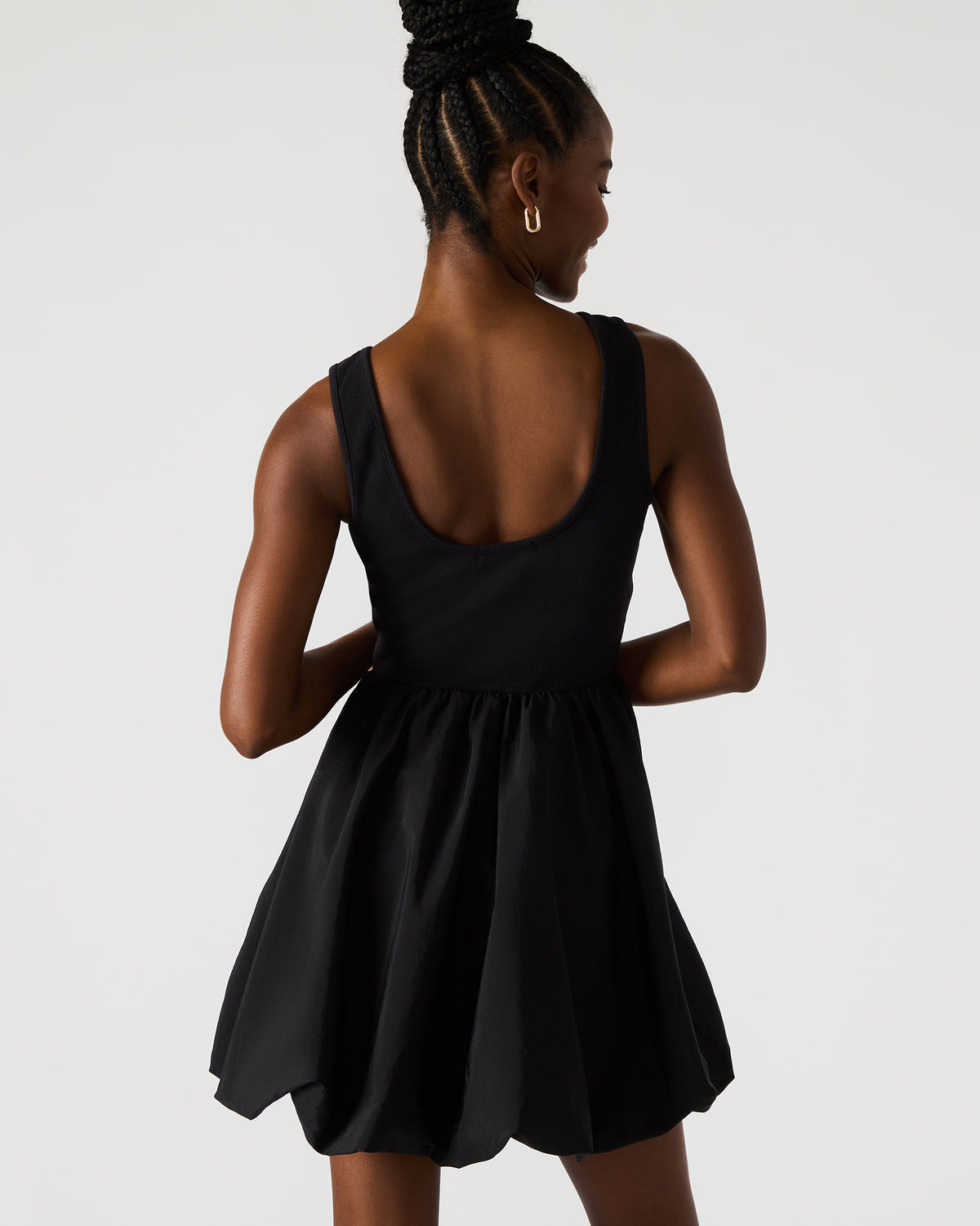 PALERMO Black Women's Mini Bubble-Hem Dress | Steve Madden discount