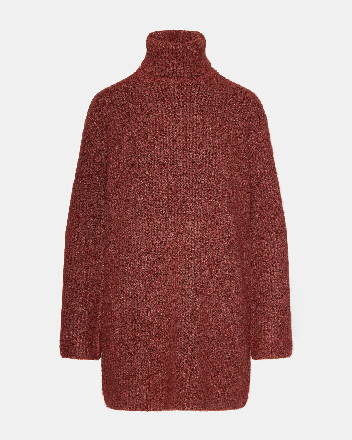 ABBIE Sweater Dress Rust | Mini Turtleneck Flared Sleeve Dress | Steve Madden online