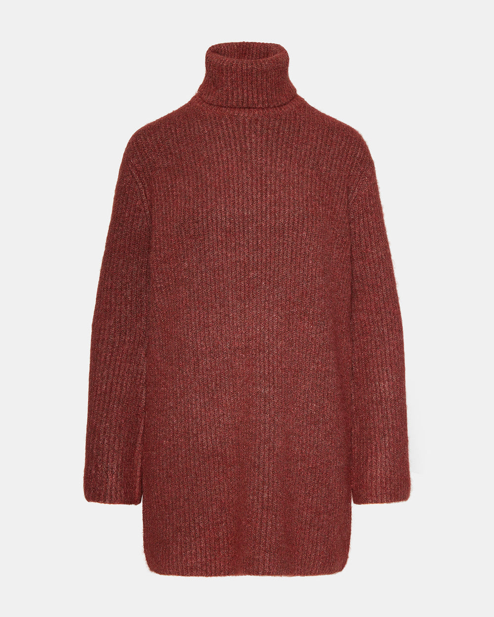 ABBIE Sweater Dress Rust | Mini Turtleneck Flared Sleeve Dress | Steve Madden online