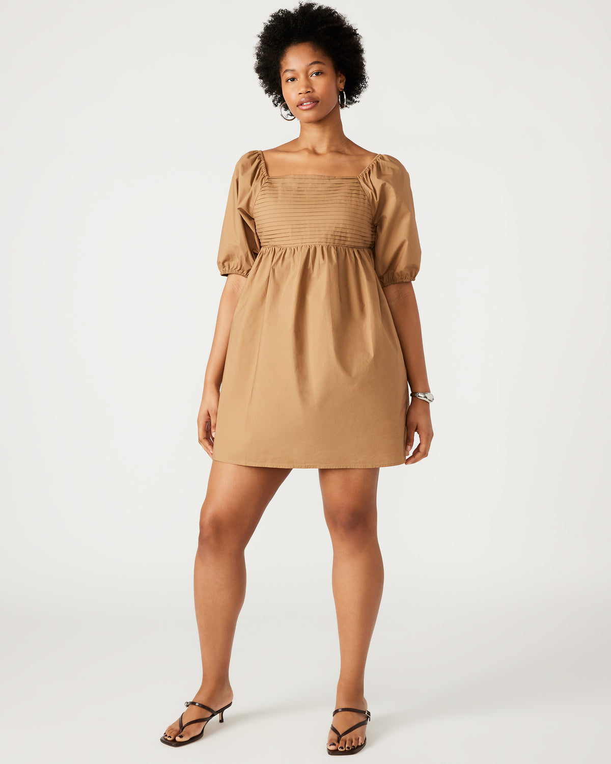 INARA Dress Beige | Women's Puff Sleeve Mini Dress | Steve Madden outlet