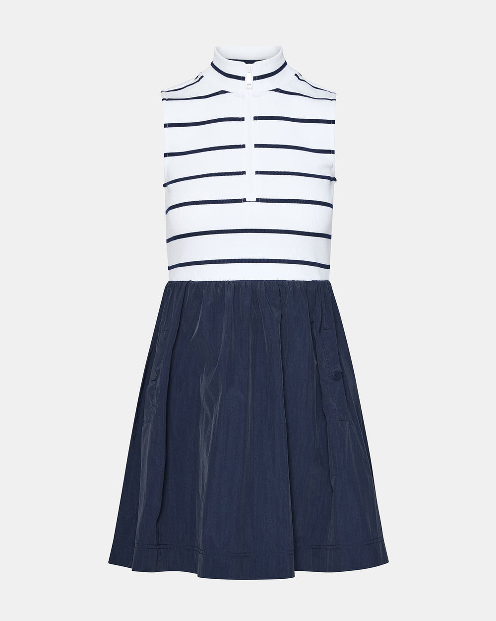 LYON Navy Women's Collared Sleeveless Flowy Dress | Steve Madden Sale
