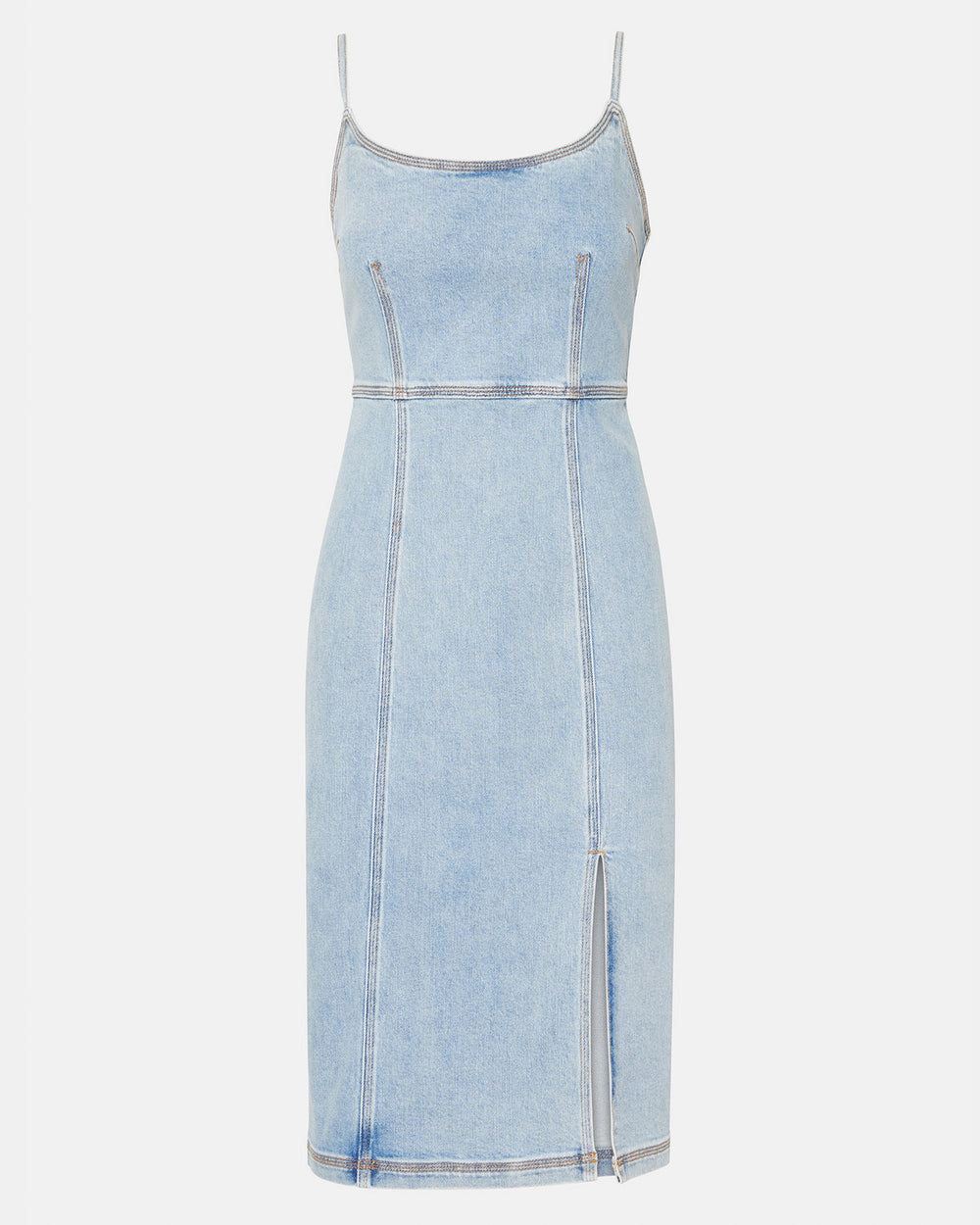 GISELLE Denim Midi Women's Dress with Slit | Steve Madden on Sale