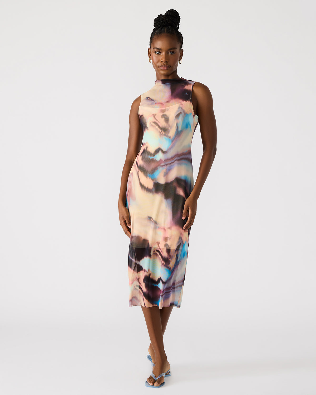 SIDRA Multi Women's Sleeveless Tie-Dye Midi Dress | Steve Madden near me