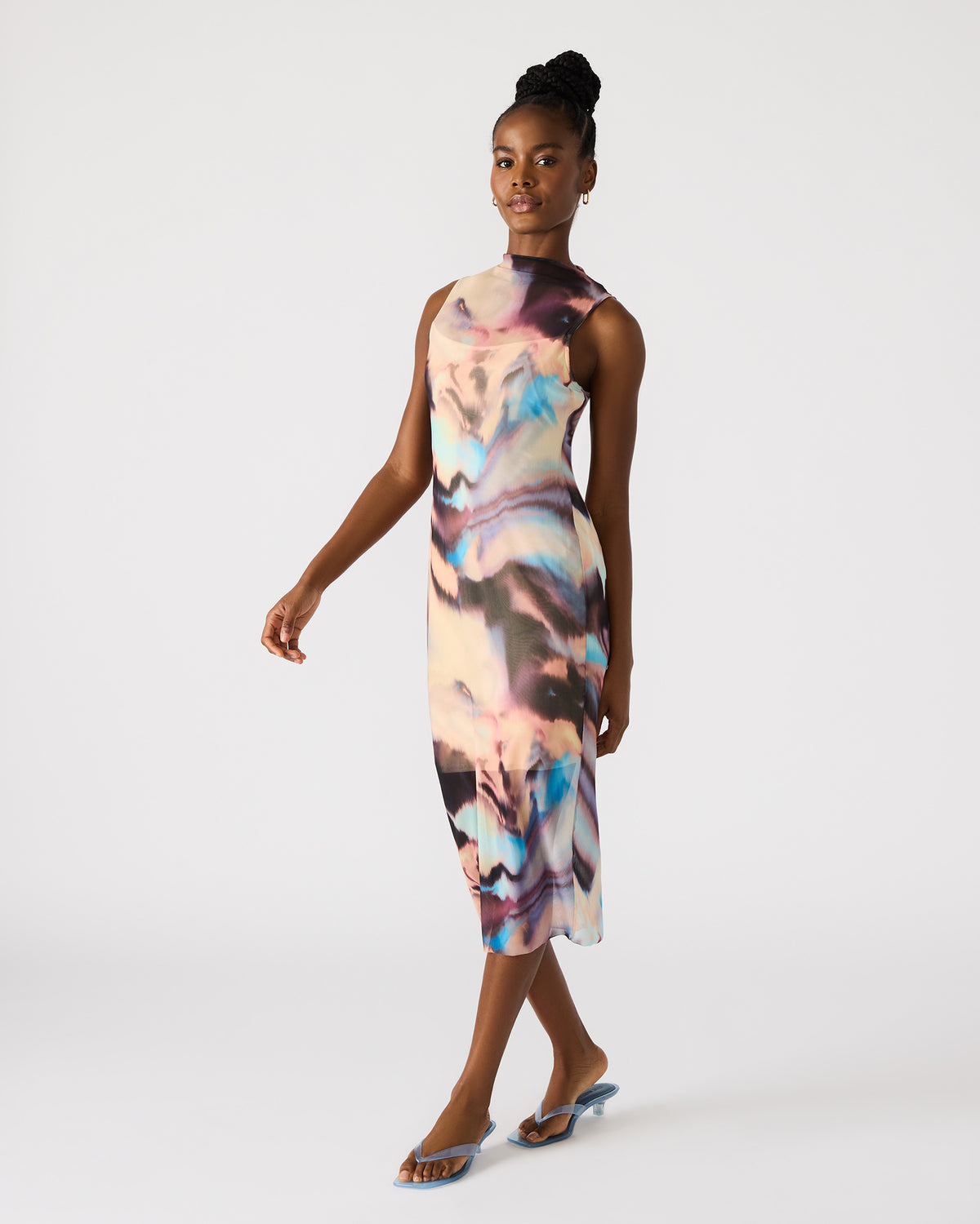 SIDRA Multi Women's Sleeveless Tie-Dye Midi Dress | Steve Madden near me