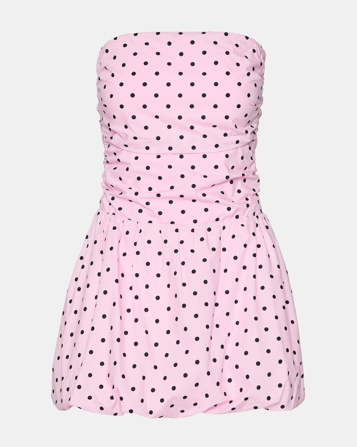 GIGI Pink Women's Strapless Mini Bubble-Hem Dress | Steve Madden US